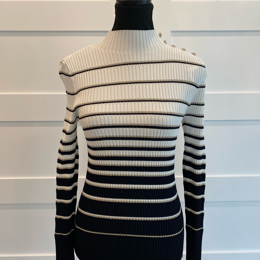 Ted Baker Black and White Cowl Neck Sweater Size 2 Ted, 6 US